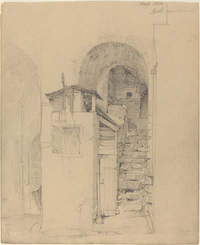 Verwoeste Trappen bij Neuss door Johann Wilhelm Schirmer