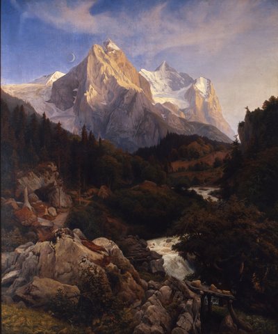 De wetterhoorn door Johann Wilhelm Schirmer