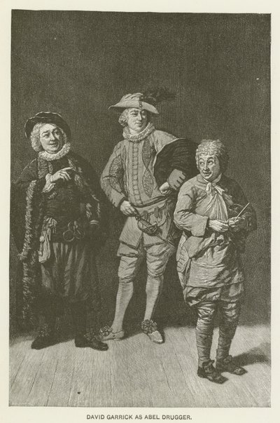 David Garrick als Abel Drugger door Johan Joseph Zoffany
