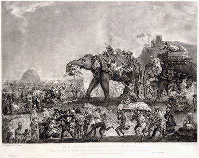 Ambassade van Hyderbeck naar Calcutta, van de Vizier van Oude, via Patna, in het jaar 1788, om Lord Cornwallis te ontmoeten, c. 1800 door Johan Joseph Zoffany