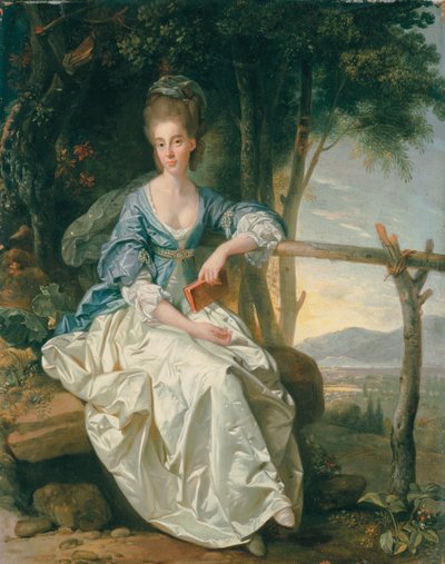 Portret van Miss Matilda Clevland in een Toscaans Landschap door Johan Joseph Zoffany