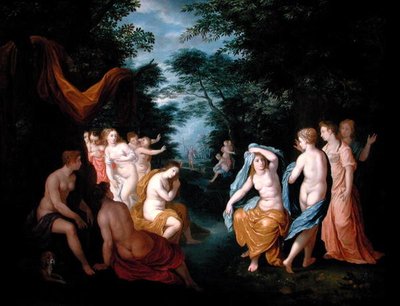 Diana en Acteon door Johann or Hans (attr.to) Konig