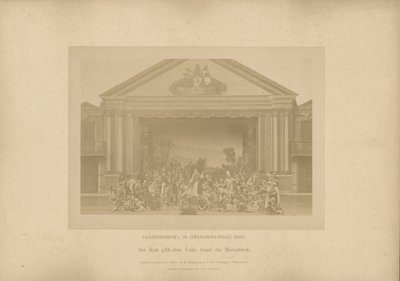 Passiespel van Ober-Ammergau - De Heer geeft het volk Israël het manabrood door Johannes Bernhard