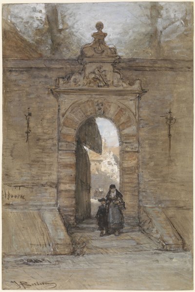 Sint-Jorispoort in het Doelengebouw te Hoorn door Johannes Bosboom