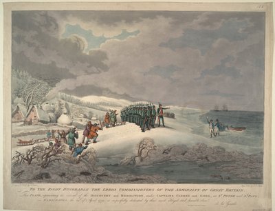 Aankomst van de Resolution en Discovery aan de oostkust van Kamtsjatka, 1779 door Johannes Eckstein
