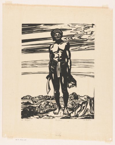 De krijger door Johannes Frederik Engelbert ten Klooster (signed by artist)