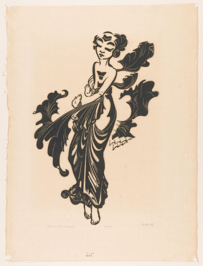 Javaansche danseres door Johannes Frederik Engelbert ten Klooster (signed by artist)