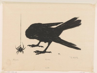 Kauw door Johannes Frederik Engelbert ten Klooster (signed by artist)