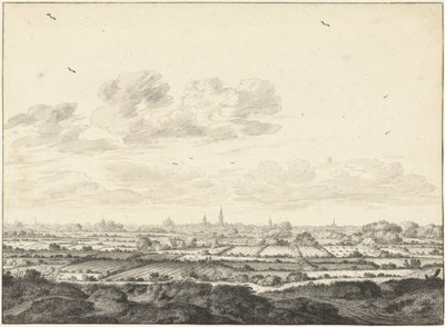 Gezicht op Middelburg door Johannes Goedaert