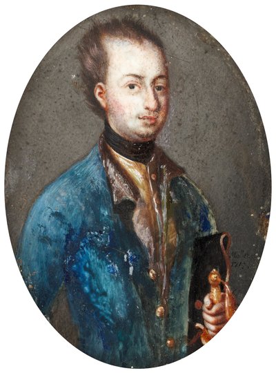 Portret van koning Karel XII van Zweden 1682-1718 door Johannes Heinrich Möller