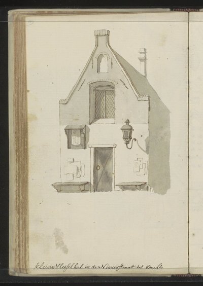 Voorgevel van de Kleine Vleeshal aan de Lange Nieuwstraat te Utrecht door Johannes Huibert Prins