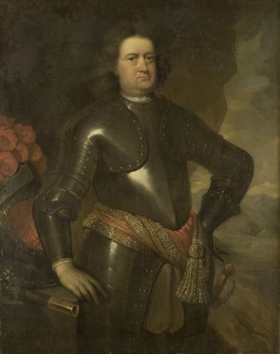 Portret van een militair door Johannes I Vollevens