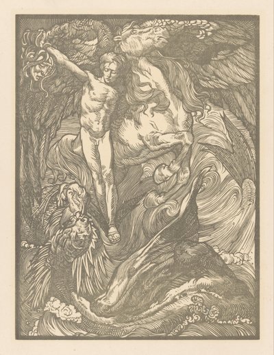 Perseus en het zeemonster door Johannes Josephus Aarts