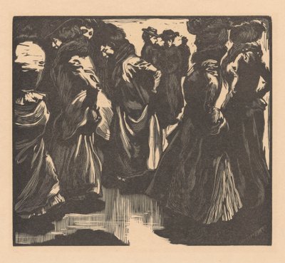 Vrouwen in de regen door Johannes Josephus Aarts