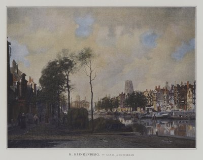 Kanaal in Rotterdam door Johannes Karel Christian Klinkenberg