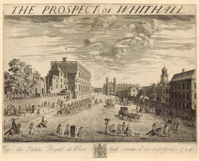 Het Plan van Whitehall, 1724 door Johannes Kip