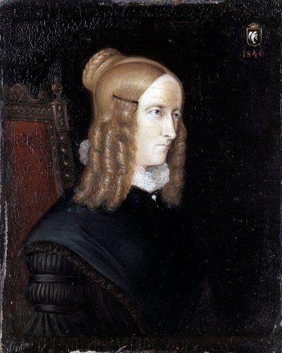 Portret van Annette von Droste-Huelshoff door Johannes Sprick