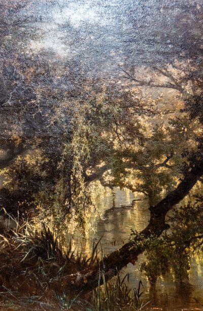 German: Der Teich in Osterbeek The pond at Oosterbeek door Johannes Warnardus Bilders