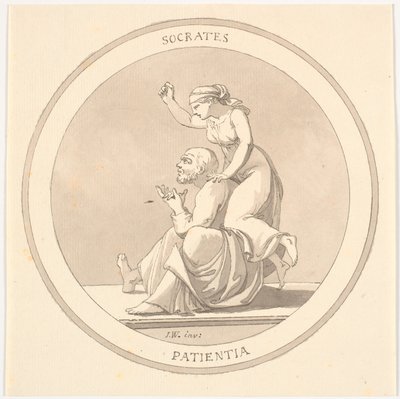 SOCRATES / PATIENTIA door Johannes Wiedewelt