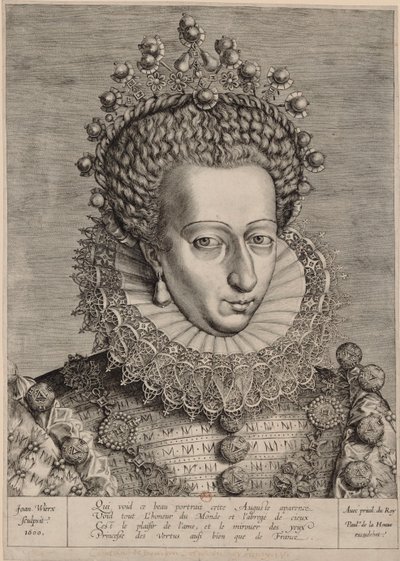 Catherine de Navarra door Johannes Wierix