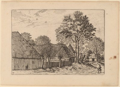 Boerderijen door Johannes and Lucas van Doetechum after Master of the Small Landscapes