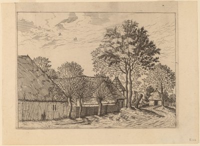 Boerderijen door Johannes and Lucas van Doetechum after Master of the Small Landscapes