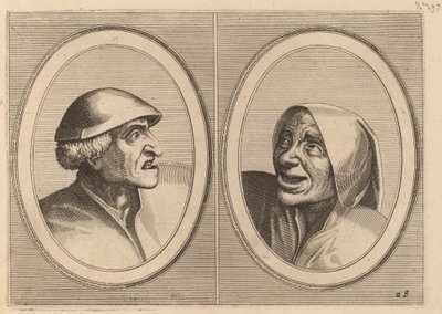 "Dief-achtighe Tijs" en "Nies Spoel-de-Nap" door Johannes and Lucas van Doetechum after Pieter Bruegel the Elder
