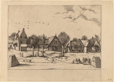 Dorp door Johannes van Doetechum, the Elder and Lucas