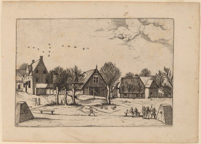 Dorp door Johannes van Doetechum, the Elder and Lucas