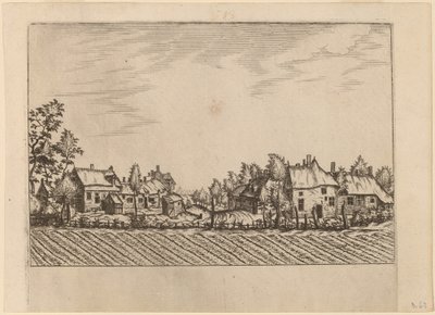 Boerderijen door Johannes van Doetechum, the Elder and Lucas