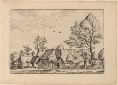 Grote Boerderij met Put door Johannes van Doetechum, the Elder and Lucas