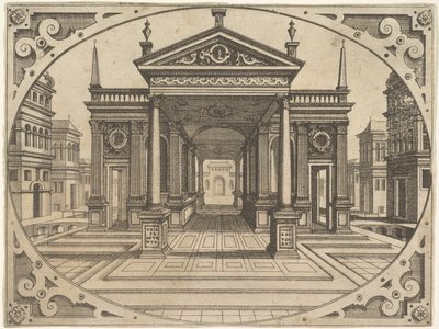 Plaat uit Scenographiae door Johannes van Doetecum I