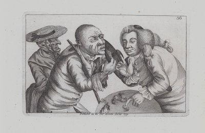 Bankroet Toby en vrouw Doxy bedelen om kaas en bier in een taverne (gravure) door John  Collier