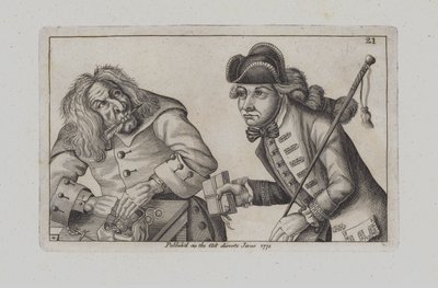 De Gebroken Rake met Goede Eigendomsbewijzen (gravure) door John  Collier