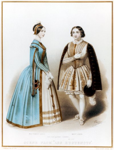 Pauline Viardot-Garcia, Franse mezzosopraan en componist van Spaanse afkomst, & Marietta Alboni, Italiaanse alt, in Act I, Scene 9 van Meyerbeer