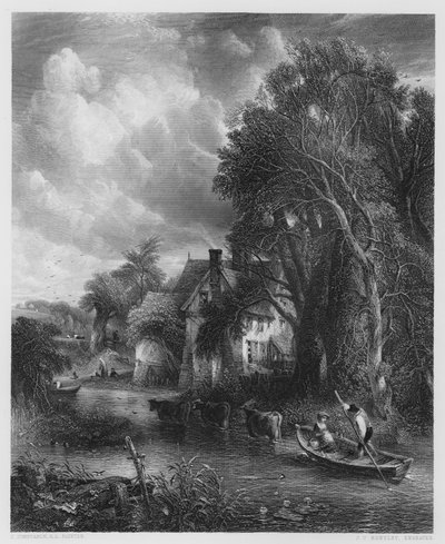 De Vallei Boerderij, van het schilderij in de Vernon Gallery (gravure) door John (after) Constable