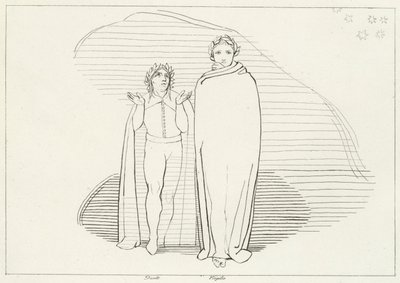 De wederopstanding, Inferno, Canto 34 door John (after) Flaxman