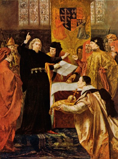 Shakespeare: De Troonsafstand van Richard de Tweede, Koning Richard II, Act IV, Scene 1 door John (after) Gilbert