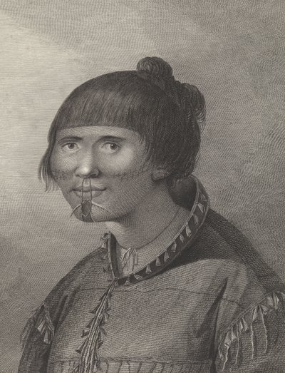 Een vrouw van Oonalashka, laat 18e eeuw door John (after) Webber