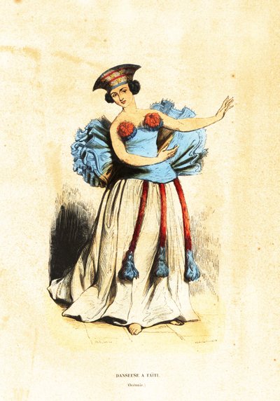 Dansende vrouw op Tahiti door John (after) Webber