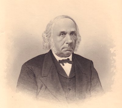 Portret van Amerikaanse industrieel en Methodistische predikant Thomas T Tasker (1799-1892), gravure door FE Jones door Walter Charles Mills