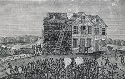 Pro-slavernij menigte vermoordt dominee Elijah Parish Lovejoy, 7 november door Walter Charles Mills