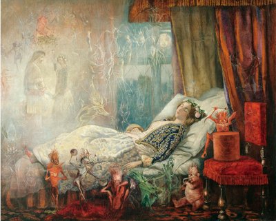 De droom na het gemaskerde bal door John Anster Fitzgerald