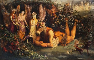 Titania en Bottom, uit Een Midzomernachtsdroom door John Anster Fitzgerald