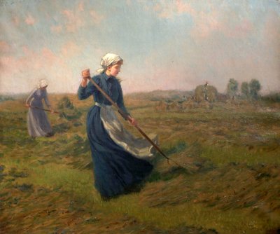 Meisje aan het Hooien door John Arthur Black