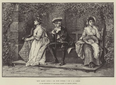 Hoe gelukkig zou ik kunnen zijn met beiden! In de tentoonstelling van de Royal Society of British Artists door John Arthur Lomax