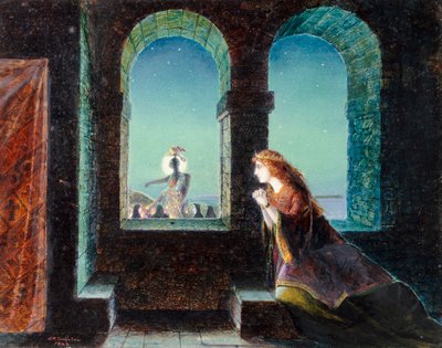 Guinevere, 1863 door John Atkinson Grimshaw