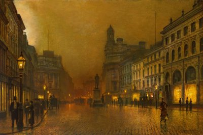 Manchester, St. Ann’s Square / Schilderij van J.A. Grimshaw door John Atkinson Grimshaw