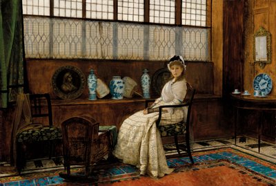 Het wiegenlied door John Atkinson Grimshaw, 1878 door John Atkinson Grimshaw