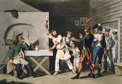 Russische Loyaliteit en Heldendom: de Boer van Smolensk, gegraveerd door John Heaviside Clark en Matthew Dubourg uit 